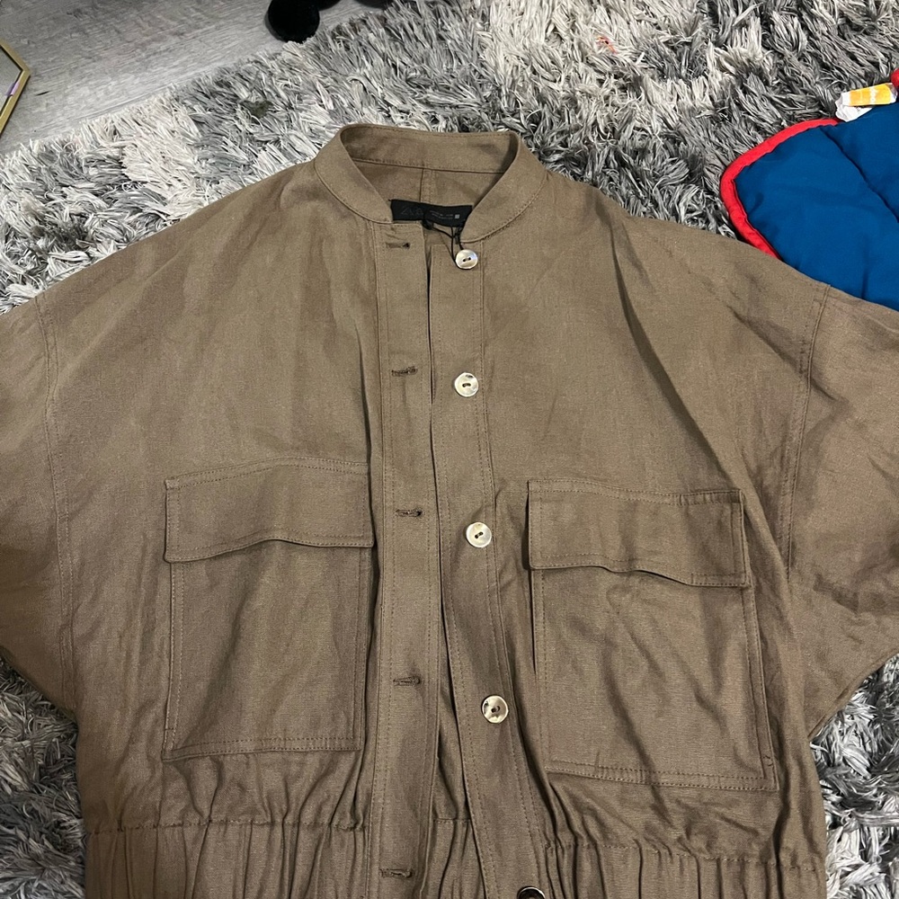 Zara Tan Military Field Jacket